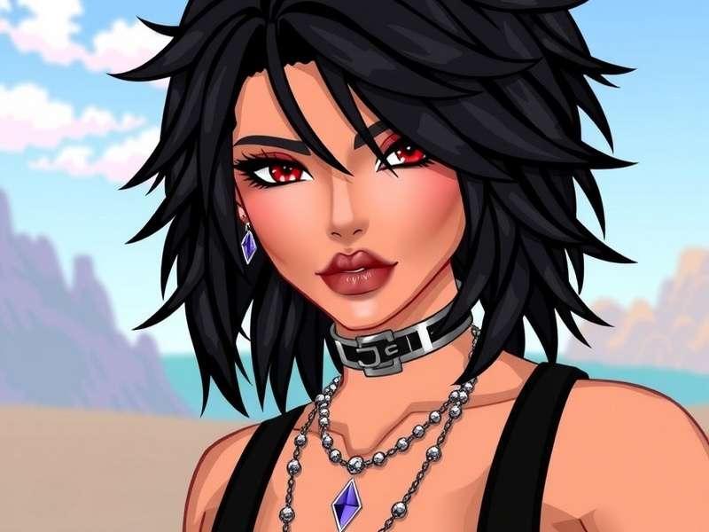 A detailed 3D avatar creation workspace showing various tools and panels