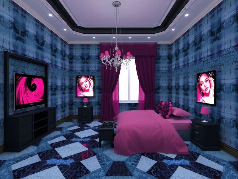 Evolution of IMVU rooms from 2004 to present, showing graphical progression