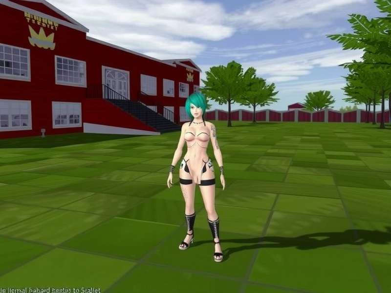 IMVU Game virtual world screenshot showing avatars interacting