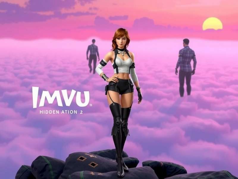 Screenshot of the IMVU desktop client preview window showing a hidden outfit on an avatar