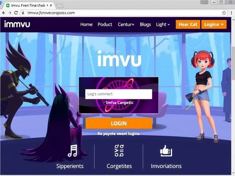 IMVU Classic Login Screen on a Desktop and Mobile Device