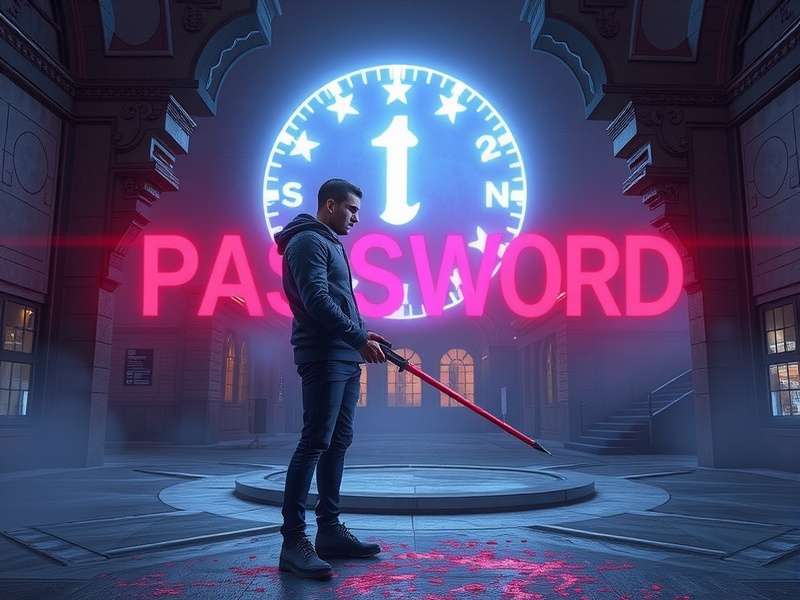 IMVU password security concept with digital lock and avatar