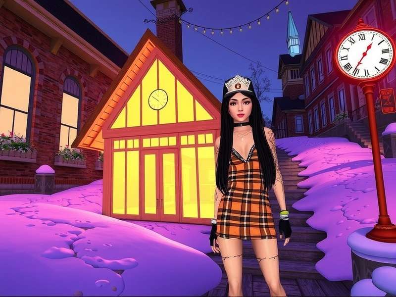 A vibrant virtual scene inside IMVU Next Classic showcasing detailed avatars and environment