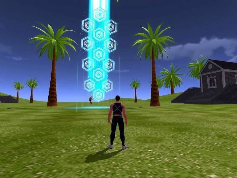 A vibrant 3D social scene inside IMVU showing diverse avatars interacting