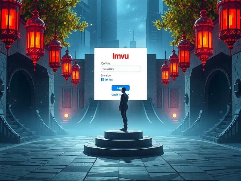 IMVU Next login error screen on computer and mobile