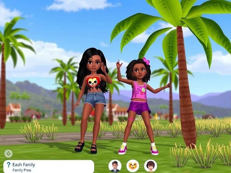 Diverse group of friends interacting in a virtual space, symbolising IMVU Family connections