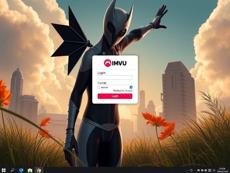 IMVU Desktop Client login screen and 3D avatar interface