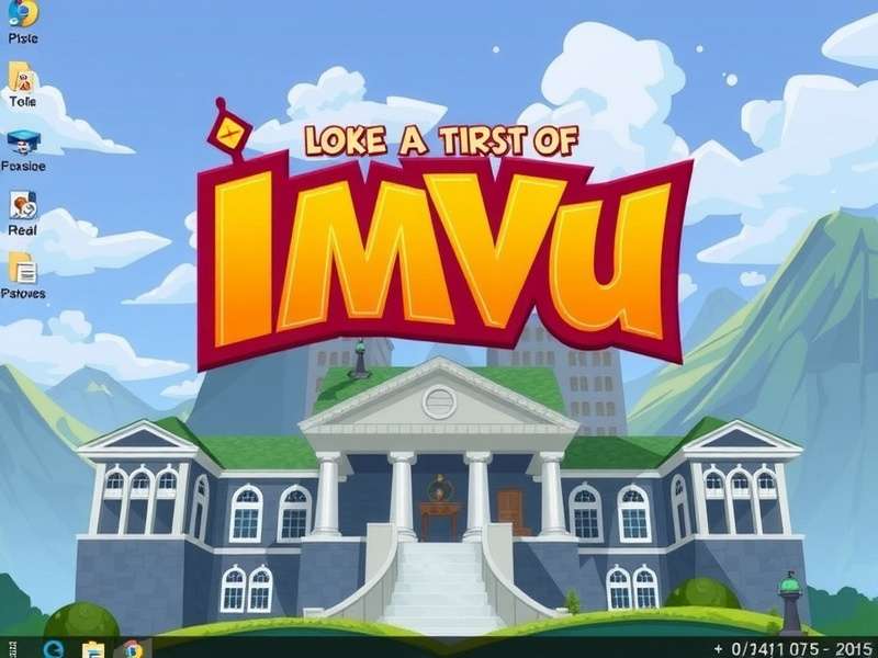 A vibrant digital avatar creation screen on a desktop computer, showcasing IMVU's customisation interface