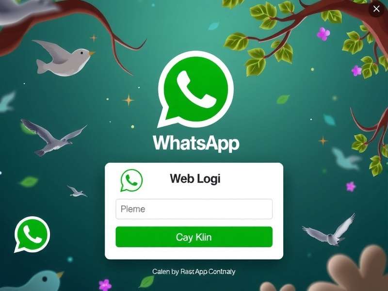 Illustration showing WhatsApp Web and IMVU interface side by side on a desktop