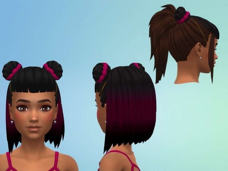 A vibrant collage of diverse IMVU avatar hairstyles, from realistic to fantasy