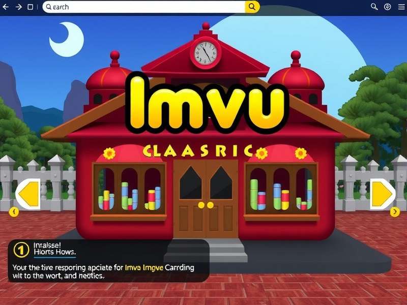 Screenshot of the classic IMVU website dashboard showing avatar customisation and chat rooms