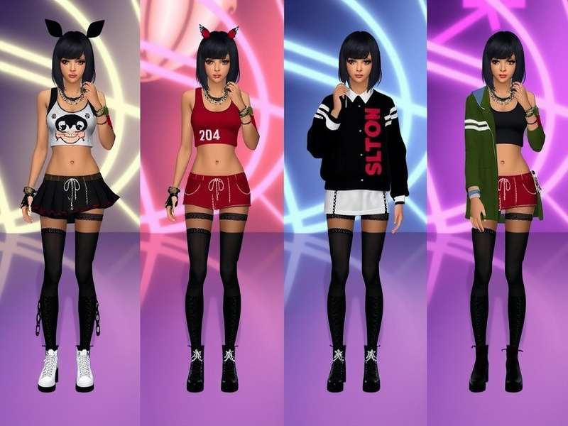 Imvu Next Outfit Viewer interface showcasing avatar outfit styling and wardrobe management