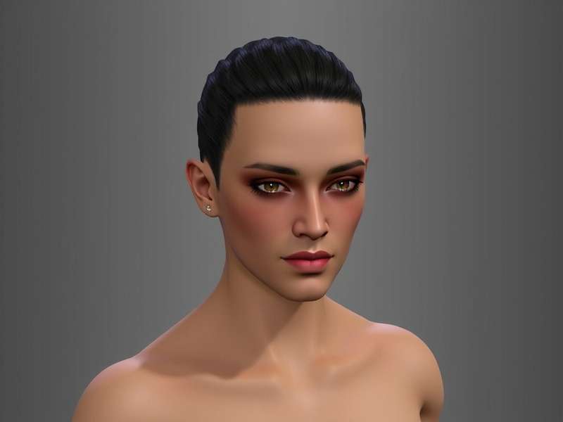IMVU Mesh Head showcase — three different avatar styles with high-quality 3D mesh heads, showing skin tones and expressions.