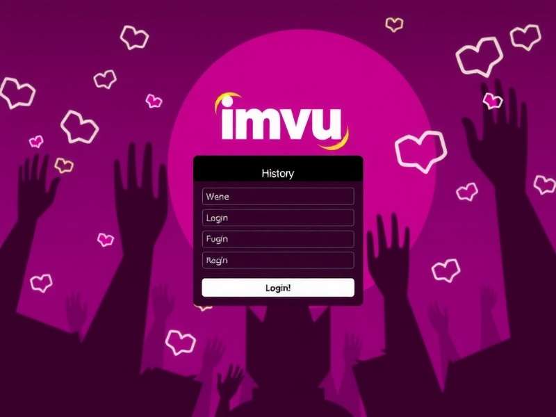 IMVU Login History dashboard showing account activity and security log