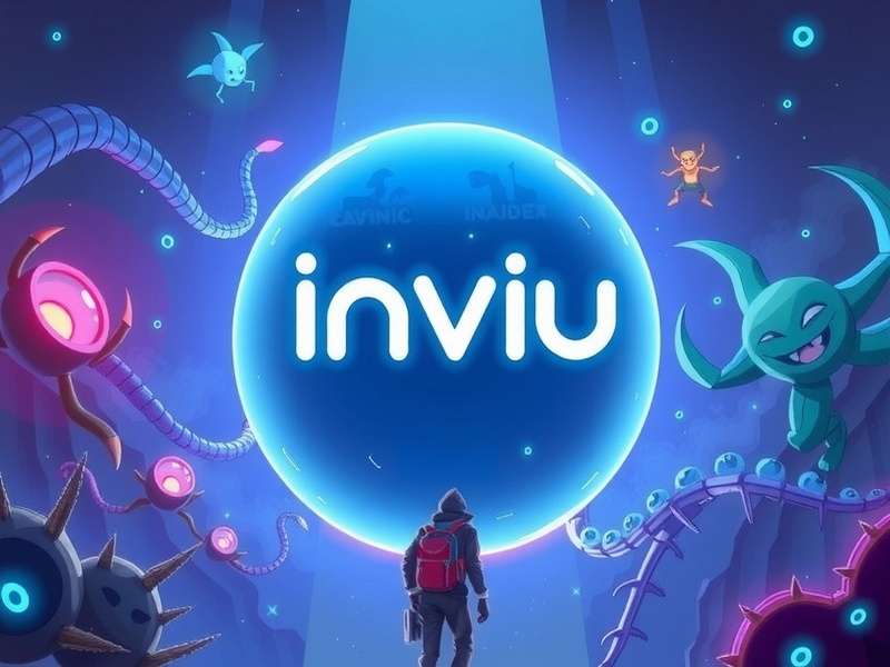 IMVU virtual world scene with avatars and vibrant neon cityscape