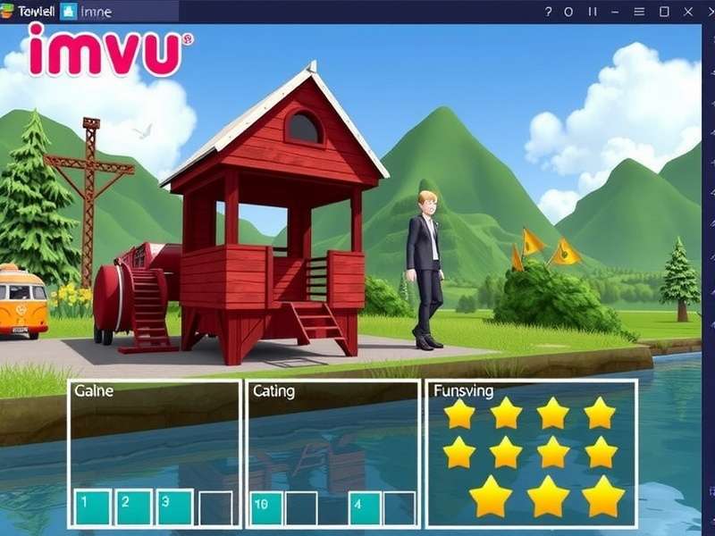 IMVU Classic interface running on Windows 10 desktop with avatar customization panel