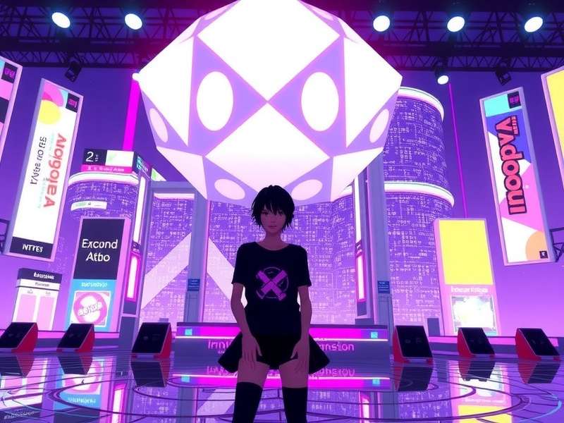 Imvu Connexion virtual world avatar gathering in a stylised UK-inspired digital lounge