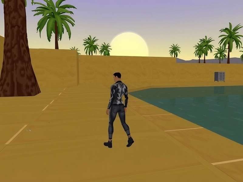 A vibrant IMVU skit scene with multiple avatars in a lush digital backdrop, showcasing creative roleplay.