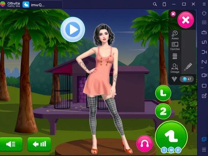 IMVU Classic running on a Windows PC with vibrant 3D avatar scene